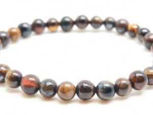 Bracelet 3 yeux perles rondes 6mm