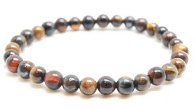Bracelet 3 yeux perles rondes 6mm