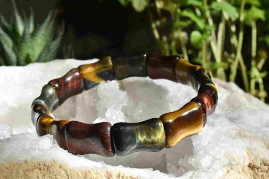Bracelet 3 yeux perles bambou