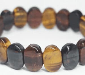 Bracelet 3 yeux perles plates