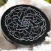 Plateau Mandala Obsidienne noire 7cm