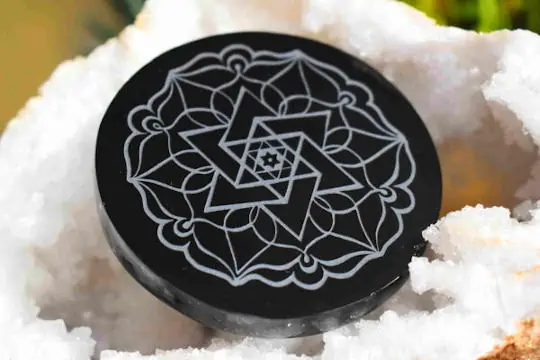 Plateau Mandala Obsidienne noire 7cm