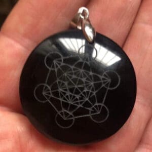 Pendentif Metatron Obsidienne noire