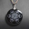 Pendentif Metatron Obsidienne noire