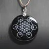 Pendentif Metatron Obsidienne noire