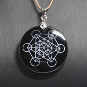 Pendentif Metatron Obsidienne noire