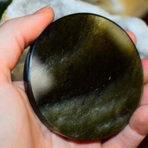 Plateau Mandala Obsidienne Dorée 7cm - verso