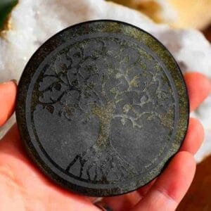 Plateau Arbre de Vie Obsidienne dorée 7cm